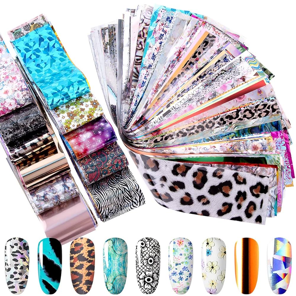 Amazon.com: Duufin 300 Sheets Nail Foils Nail Art Transfer